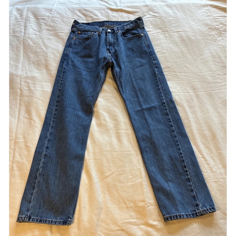 Levis 505 Mens Regular Fit Straight Leg Blue Denim Jeans 31x32* Dadcore Normcore